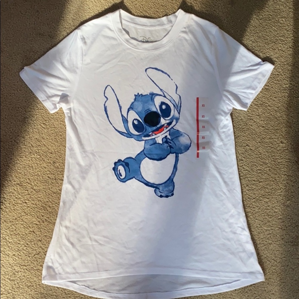 White Disney Stitch tee shirt